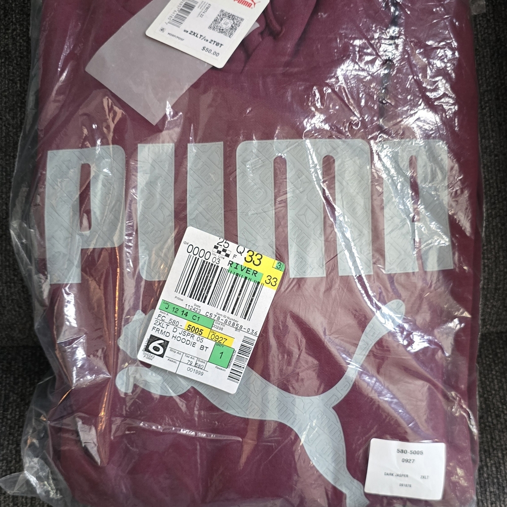 PUMA Burgundy Sweatshirt with Logo